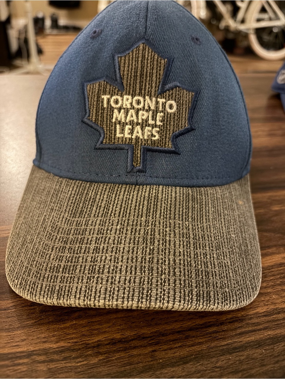 Toronto Maple Leafs Navy and Gray Baseball Cap - Official Team Logo